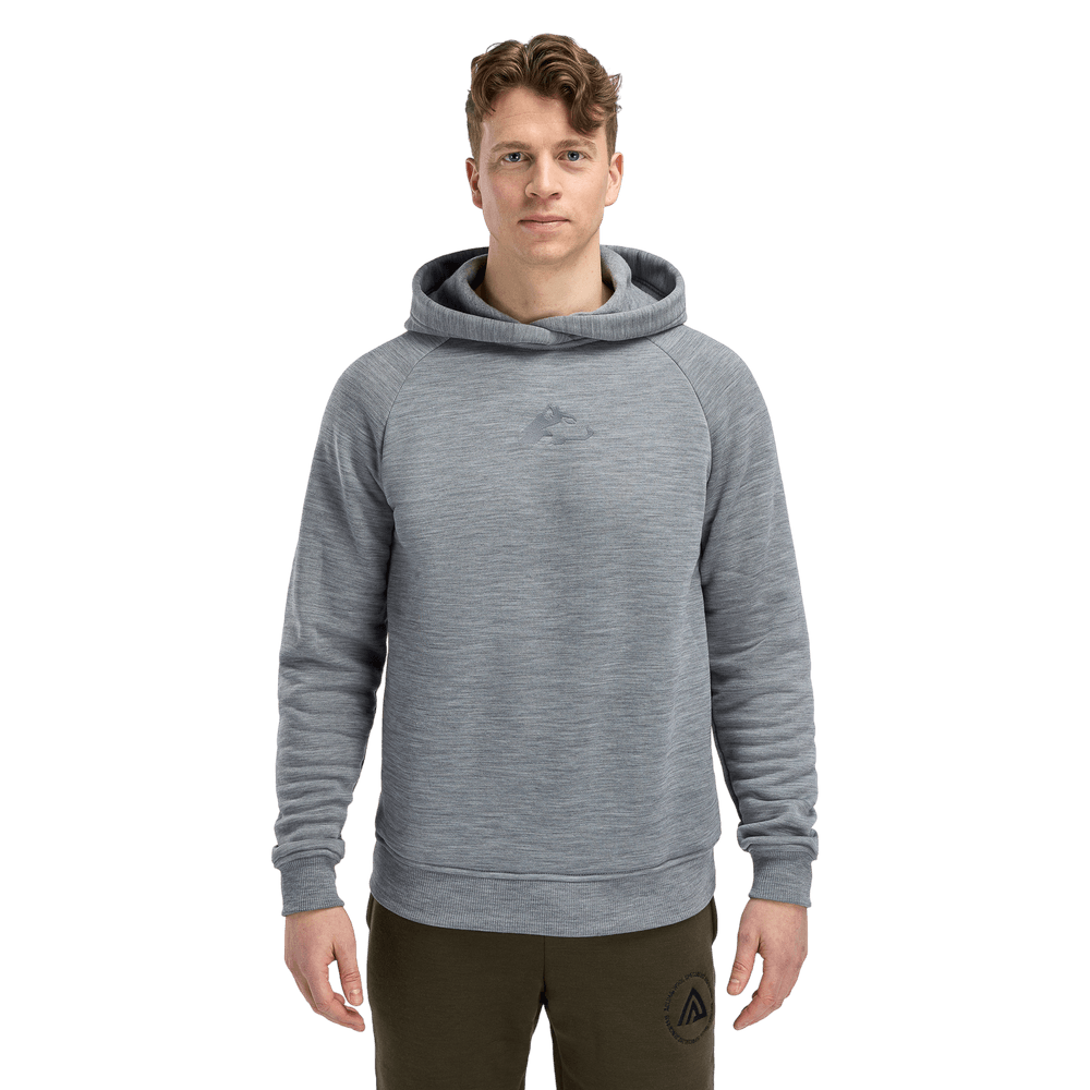 FleeceWool Hoodie Finnmarksløpet M's Grey Melange, view: 1